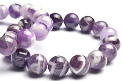 くっきり縞模様 ケープアメジスト 12.5mm ブレスレット 1個売り パワーストーン 天然石 _BG4387-125