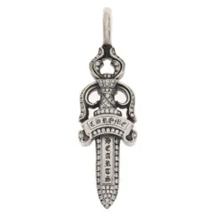 CHROME HEARTS (クロムハーツ) DOUBLE DAGGER ダブルダガー ペンダント ネックレストップ シルバー アフターダイヤのサムネイル