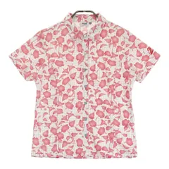 サイズ：L FILA GOLF フィラゴルフ  半袖ポロシャツ 総柄 ホワイト系 [240101375656]# ゴルフウェア レディース ストスト