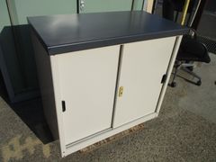 物置　W90cm×D49cm×H83cm　スチール物置　鍵なし　小型収納庫