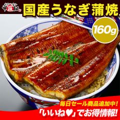 ✨国産うなぎ蒲焼き 大型160g 1尾✨  鰻 ウナギ ギフト 贈答 贈り物 プレゼント スタミナ うな重 うな丼 【甲羅組】