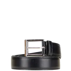 プラダ ロゴ ベルト サイズ:36/90 ブラック レザー レディース PRADA  