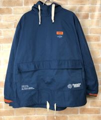 【中古】 UNIVERSAL OVERALL×overprint ユニバ―サールオーバーオール アノラックパーカー　ブルー L 111403404