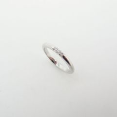 ティファニー フォーエバー ウェディング バンド リング ダイヤモンド 0.02ct 7.5号 Pt950 新品仕上げ Sランク