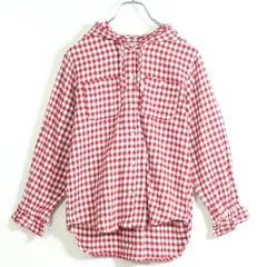 ピンクハウス★ネルシャツ ブラウス 大きいサイズL 赤×白系 ギンガムチェック z11897