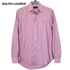 【RALPH LAUREN/ラルフローレン】長袖シャツ ボタンダウン カラーシャツ ピンク系 コットン 綿 自宅洗濯OK（中古）