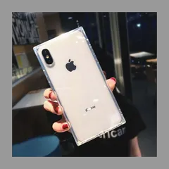 最短当日発送 iphone ケース スクエア シンプル おもしろ ケース 耐衝撃 スマホケース 韓国 アイフォン カバー 軽量 おしゃれ ペア  （クリア iPhone 16 16Pro 16Plus 16ProMax）