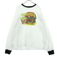 MONO-MART モノマート プリント 長袖 Tシャツ M ホワイト ロンT メンズ 古着