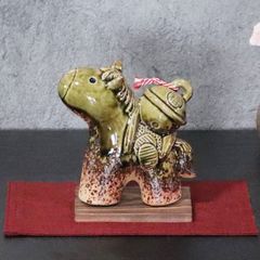 信楽焼　かっぱ　カッパ　河童　縁起物　ビンテージ 信楽焼 2種類から選べる 河童 おきもの 縁起物のかっぱ置物 陶器