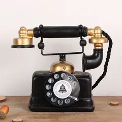 ☆大人気☆ アンティーク電話 レトロ 高級 海外製 ダイヤル式 現状品 mamimami3088_kamome00454