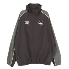 アンブロ― umbro NN1630 9090 City Logo Nylon Jacket シティロゴ ナイロン トラックジャケット ダークグレー系 XL【中古】