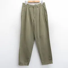 W30/古着 ギャップ GAP チノ パンツ チノパン メンズ 00s コットン 濃緑 グリーン spe 25aug13 中古 ボトムス ロング