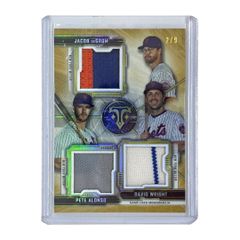 TOPPS MLBカード TRIPLE THREADS JACOB DEGROM PETE ALONSO DAVID WRIGHT NEW YORK METS 2/9 #RCC-DAW 送料無料 中古 IT1