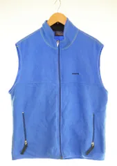 パタゴニア PATAGONIA 90s 90年代 SYNCHILLA シンチラ 25182 フリースベスト USA製  25182 ベスト ブルー Lサイズ 103MT-2786