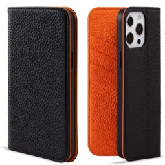 VISOUL iPhone 13 Pro ケース アイフォン13 プロケース 手帳型 本革 レザー スマホケース カード収納 携帯ケース 全面保護 マグネット 横置きスタンド機能付き アイホン13 Pro 対応 6.1インチ シュリンクレザー ip