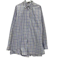 TOMMY HILFIGER 長袖 チェックシャツ L 程 ホワイト ブルー パープル トミーヒルフィガー ボタンダウン 古着卸 アメリカ仕入 a612-5141