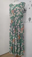 大きいサイズ　ハワイアンワンピース　グリーン　リゾート　フラ　フラダンス　ハワイ　Alohamerry