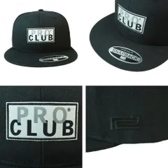 新品PROCLUBプロクラブキャップ帽子スナップバック黒ブラックロゴ刺繍のサムネイル