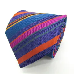 ドゥシャン ブランド ネクタイ ストライプ柄 シルク イギリス製 PO メンズ マルチカラー DUCHAMP ｲｷﾞﾘｽ高級 【中古】