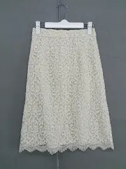 ◇ Te chichi テチチ 総レース 膝丈 タイト スカート サイズS オフホワイト レディース  【中古】 【1206200001024】