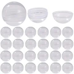 ルボナリエ ガチャガチャ カプセル 32mm 空カプセル 透明カプセル 透明 自動販売機 丸形 100個 (クリア) [クリア]