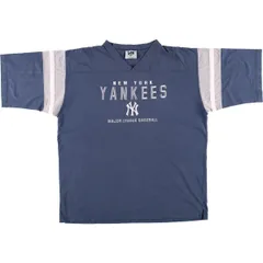 古着 リー Lee SPORT MLB NEW YORK YANKEES ニューヨークヤンキース Vネック ロゴTシャツ メンズXL相当/eaa561775のサムネイル