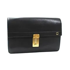 ダンヒル セカンドバッグ クラッチバッグ ダイヤルロック式 レザー ブラック