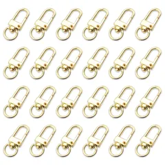 ナスカン　ゴールド　30個　薄型　回転フック　キーホルダー パーツ AP0489