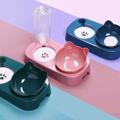 ペット用品 猫 犬 犬用品 猫用品　えさ皿　エサ入れ　餌入れ　えさ ペット皿　猫食器　犬食器　 ペットボウル ペット碗 自動給水 給水器 食べやすい　猫グッズ　ペット　ねこ　自動給水器 猫　猫 餌　餌皿