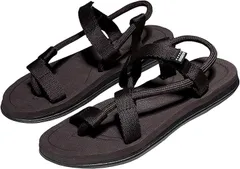 X-cross クロス お洒落サンダル メンズ 痛くない おしゃれ 外履き 大きいサイズ 夏 軽量 ビーチサンダル スポーツサンダル 歩きやすい 御洒落 フラット アウトドア シンプル スポサン かっこいい 韓国(ブラウン,  24.5 cm)