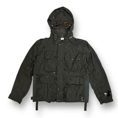 定価148500円 C.P. COMPANY CHROME-R "LA 500 MIGLIA" GOGGLE UTILITY JACKET ゴーグルユーティリティジャケット ナイロン シーピーカンパニー 16CMOW011A-005904G ブラック 50