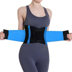 【新着商品】KinSuiシェイプベルト ウエストベルト 腹筋ベルト スポーツ 運動用 ダイエットベルト ウエストトリマーベルト 筋トレ 発汗ベルト 男女兼用 ブルー M