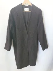 ■ ADAM ET ROPE アダムエロペ ロング丈 シンプル 長袖 コート サイズF ダークブラウン レディース E  【1405140037517】のサムネイル