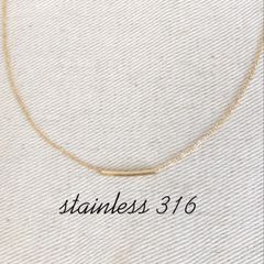 サージカルステンレス☆シンプショートパイプネックレスGL