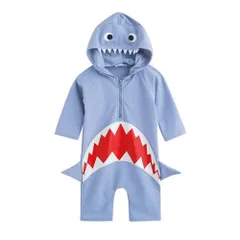 ☆ グレー ☆ S ☆ 水着 男の子 女の子 子供水着 かわいい swim8111 水着 男の子 女の子 ワンピース UVカット 紫外線対策 幼児 子供 動物 かわいい 子ども こども どうぶつ 海 夏 プール ビーチ 海水浴