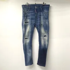 【中古】DSQUARED2 SKINNY DAN JEAN ダメージ加工 サイズ46 S74LB0517 デニムパンツ ディースクエアード[17]