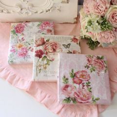 ペーパーナプキン ドイツ製 33ｃｍ角 紙ナプキン 花柄 薔薇 ローズ ヨーロピアン シャビーシック フレンチシャビー ブロカント フレンチカントリー 可愛い アンティーク 北欧 おしゃれ