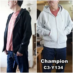 チャンピオン 　champion　ジップスウェット パーカー　 c3-y134　リバースウィーブ　ジップフーデッドスウェットシャツ