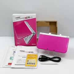 極美品 New ニンテンドー 3DSLL ピンクホワイト 上画面IPS液晶 遊べるセット 動作確認済み ds 3dsll 3DS LL任天堂