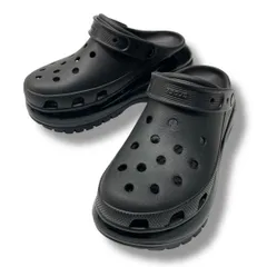 crocs クロックス メガクラッシュクロッグ 厚底サンダル シューズ 靴 ラバー製 ユニセックス 男女兼用 黒 ブラック 25cm レディース メンズ 通年 ゴーゴー古着マルイ北千住店 26 No.421