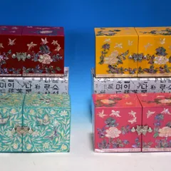 螺鈿宝石箱／長方形　菊模様。中国／上海製　【外見は綺麗、内部は多少埃あります】。 螺鈿宝石箱／長方形 菊模様。中国／上海製 【外見は綺麗、内部は多少埃
