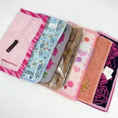 ランバン/ドレディール/バービー他 タオルハンカチ 7点セット ほぼ未使用 花柄など ブランド まとめて 大量 レディース 【中古】