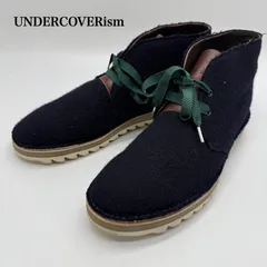 undercoverism 2012aw archive shark sole chukka boots M アンダーカバー アーカイブ メルトンレザー 切替 シャークソール チャッカブーツ 希少 美品のサムネイル