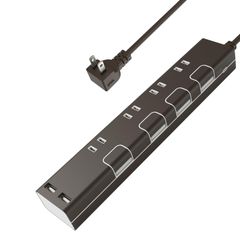 新品 TOPLAND(トップランド) USB 電源タップ AC4個口 USBポート2個口 延長コード 2m 雷ガード 個別スイッチ ほこり防止シャッター付き オートパワーシステム搭載 抗菌加工 ブラウン STPC200-BR