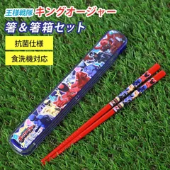 箸＆箸箱セット 箸 16.5cm 王様戦隊キングオージャー 日本製 箸ケース スライド式 抗菌加工 食洗機対応 おはし おしゃれ ランチ お弁当グッズ 遠足 ピクニック 入園準備グッズ 入学準備グッズ 男の子 幼稚園 保育園 小学生 子供 キッズのサムネイル