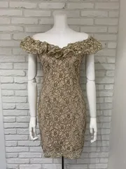 dazzy store デイジーストア　キャバドレス　総レース　オフショル　フリル　ナイトドレス