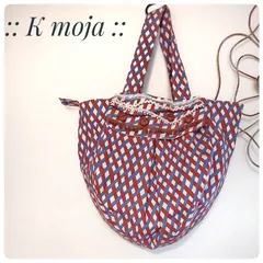 大きめ キャンバス生地  肩掛けバック  プリント柄