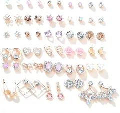 セット ブランド 30ペア 可愛い ピアス ピアス レディース 人気 シンプル 金属アレルギー ピアス 揺れる サージカルステンレス 韓国 かわいい スタッド 星 花 小さ