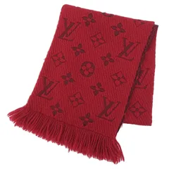 ルイヴィトン LOUIS VUITTON エシャルプロゴマニア マフラー ウール シルク ルビー M72432 中古 新入荷 LV1802
