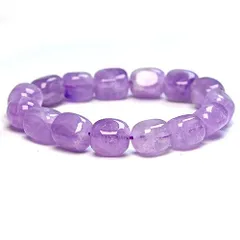  〔K1543〕約9-10mm ラベンダーアメジスト タンブル ブレスレット 【ランダム発送】